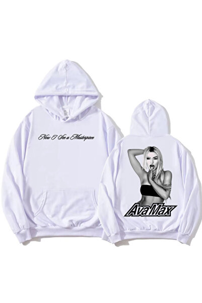 Tarzsokak Λευκό Hoodie Αριστουργήματος της Ava Max, άλμπουμ παιχνιδιού με γρα...