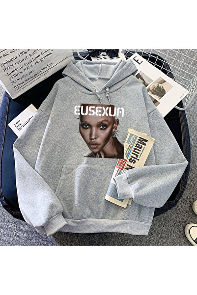 Tarzsokak رمادي FKA twigs EUSEXUA هوديز خصر مع كابوشون موضة دافئة