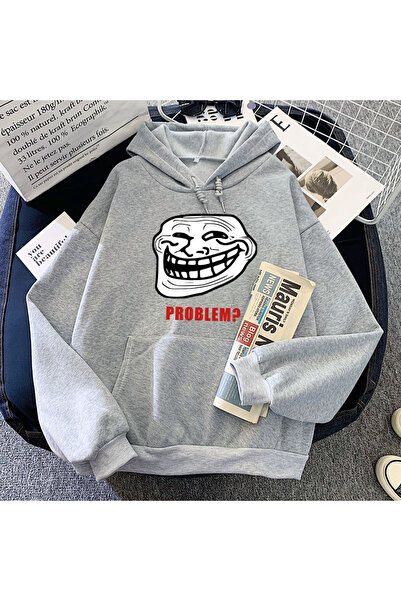 Tarzsokak Hanorace gri Sorun Trollhoodies, hanorace amuzante cu grafică, șapc...