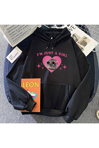 Tarzsokak Черно тъжно хамстерче Аз съм просто едно момиче Забавна карикатура ...