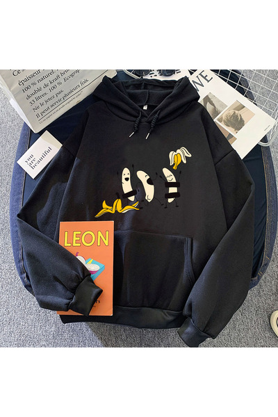 Tarzsokak Μαύρες γυμνές μπάνανες σε μοντέρνα λευκά καρτούν Unisex χαριτωμένα ...