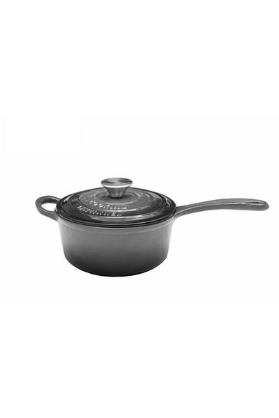 Heinner Cratiță din fontă emailată cu mâner și capac, 19x9cm, capacitate 1.8l Gri marmor / DCN58628