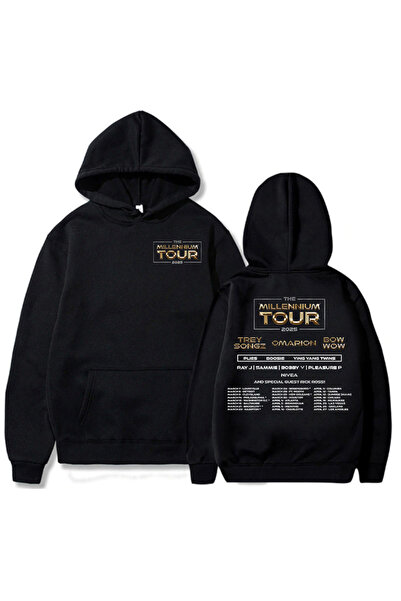 Tarzsokak بلاك ميلينيوم تور جرافيك فنكو بوب موضة خريف فينتاج مول