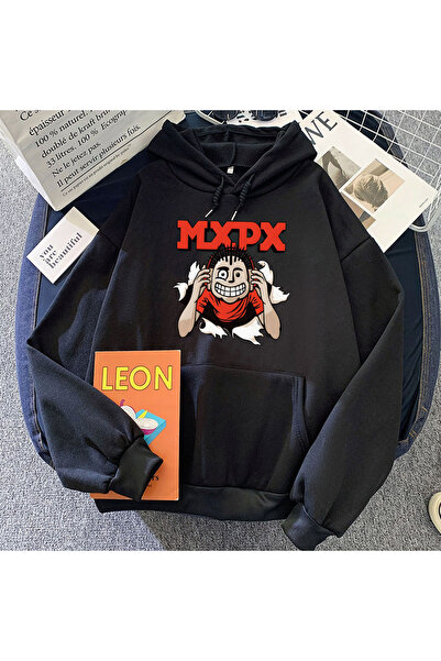 Tarzsokak Μαύρα φούτερ με κουκούλα της μπάντας πανκ ροκ MxPx, αστεία γραφικά ...