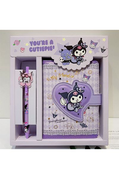 Choice1 Kuromi Sanrio Hello Kitty Notebook Gel Pens Kuromi Cinnamoroll Notepad Daily Weekly Agenda Planner S