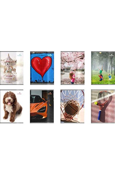 Ecada Caiet A5, 48 coli de dictare, 60 g/m2, coperți în diverse modele