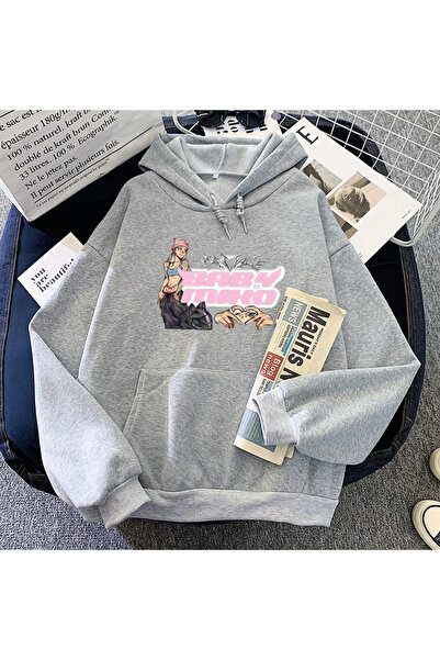 Tarzsokak Hanorace gri pentru adolescenți Miko BabyMiko, îmbrăcăminte grafică...