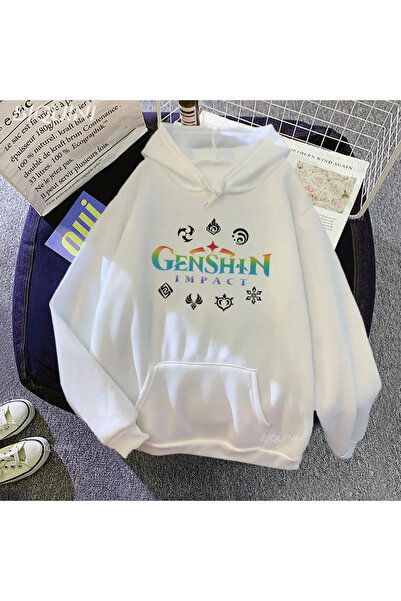 Tarzsokak Jocul de hanorace alb Genshin Impact Animeyedi elements Harajukui a...