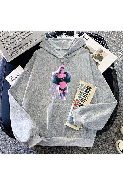 Tarzsokak Сив безкраен символ Париж Хилтън качулки забавен графичен молетом Фе