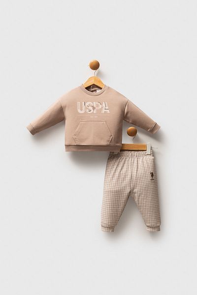 U.S. Polo Assn. U.S. Polo Assn Baby Boy Brown Baby Sets