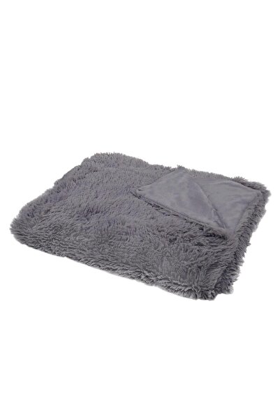 SERSIMO Fluffy and warm blanket for 2 people, 160x200cm, gray