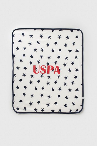 U.S. Polo Assn. U.S. Polo Assn Baby Boy White Blanket