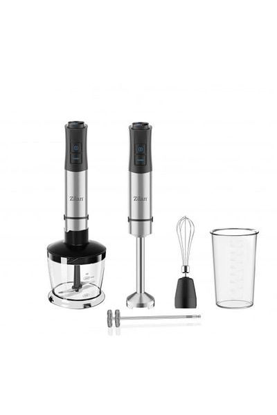 Zilan Set blender 5 în 1, putere 1200 W, 12 setări de viteză, funcție turbo, oțel inoxidabil / ZLN3939