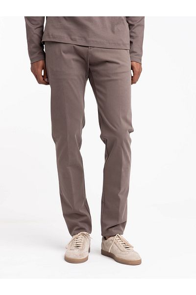 PAUL&SHARK Men's Regular Fit Tight-Legged Brown Trousers 14314039-493