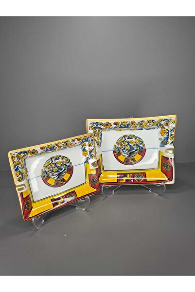 FERMATO 2 Piece Porcelain Ashtray Set Canga Series