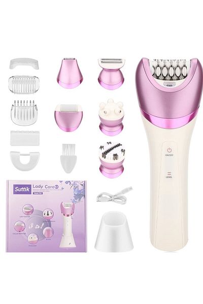 ANDROTEK 6-in-1 Multifunctional Electric Epilator for Women,