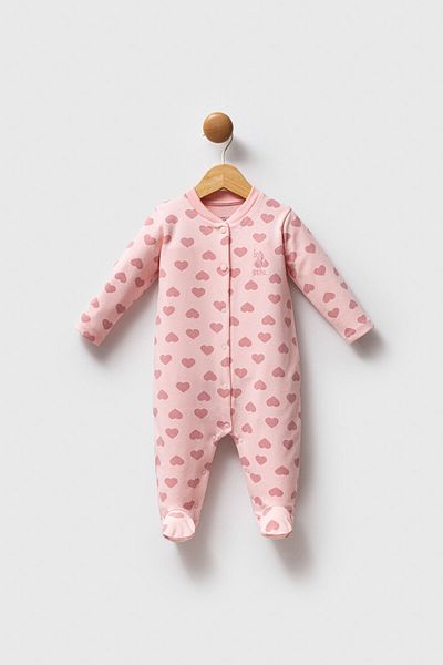 U.S. Polo Assn. U.S. Polo Assn Baby Girl Pink Jumpsuit