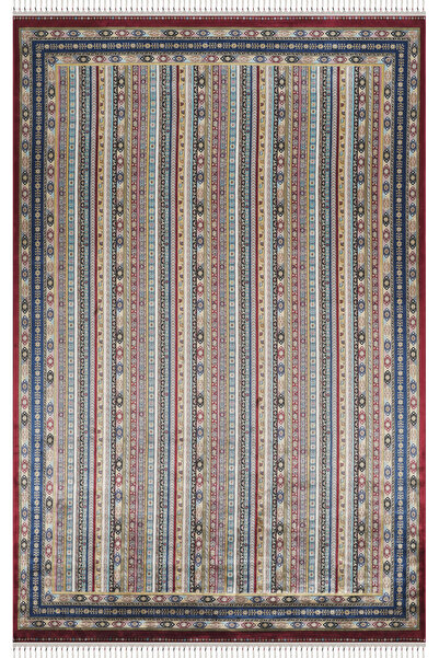 Apex Halı Burj 8741 Bordo Afgan Desenli Viskon 170 Tarak Dokuma Sıklığı Özel ...