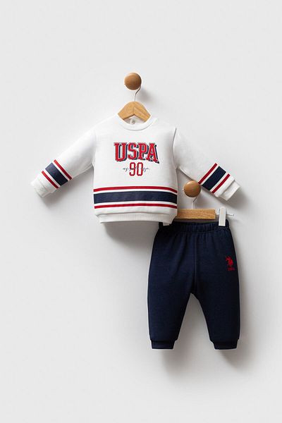 U.S. Polo Assn. U.S. Polo Assn Baby Boy White Baby Sets