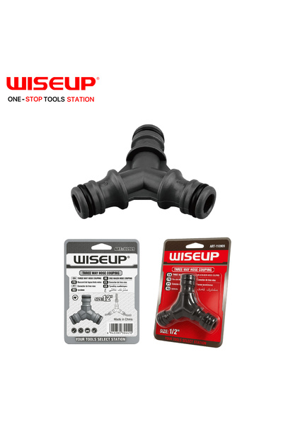 WISEUP توصيلة لي ماء ثلاثية بلاستيك "1/2