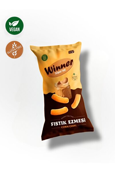 WINNER Vegan Ve Glutensiz İçerik Fıstık Ezmesi Aromalı Mısır Cips 75gr