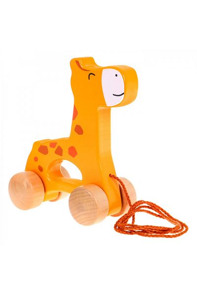 Ramiz Wooden Pull Toy Smiling Giraffe