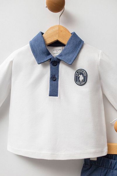 U.S. Polo Assn. U.S. Polo Assn Baby Boy White Baby Sets