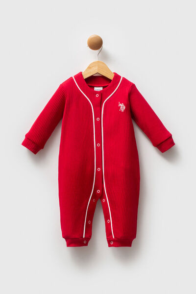 U.S. Polo Assn. U.S. Polo Assn Baby Girl Red Jumpsuit