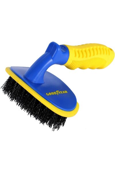 Goodyear Lastik ve Jant Temizleme Fırçası, L Saplı, Geniş Başlıklı, Çiziksiz ...