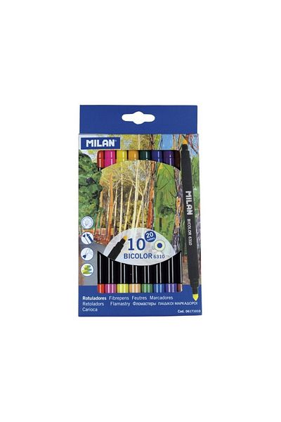 Milan Two-tone markers in 10 colors