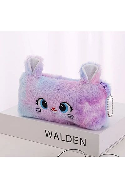 LRS STORE Super Cute Cat Figured Plush Pen Holder Pencil Case Imported