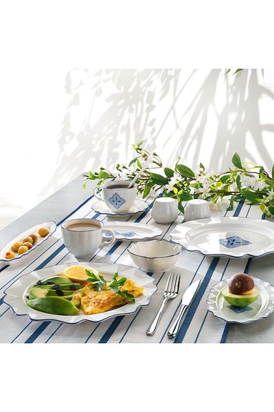 Schafer Fiora Breakfast Set 32 Pieces-Navy Blue