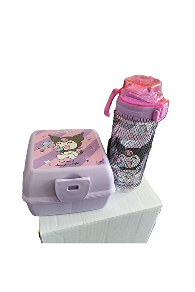 ada çanta kırtasiye Kuromi Figure Plastic Flask and Lunch Box Set Ad78521