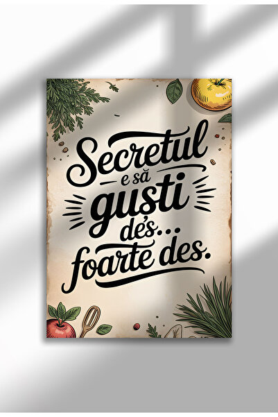 21mxm Tablou cu citat amuzant despre bucătărie – Artă murală cu umor culinar românesc, poster de gătit pentru o casă confortabilă