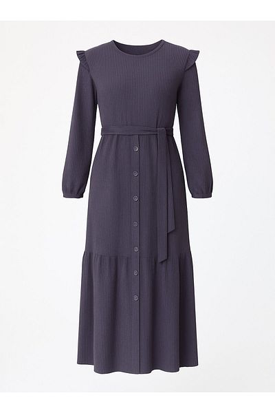 Moda Gazel Hijab Dress - Gray - Moda Gazel