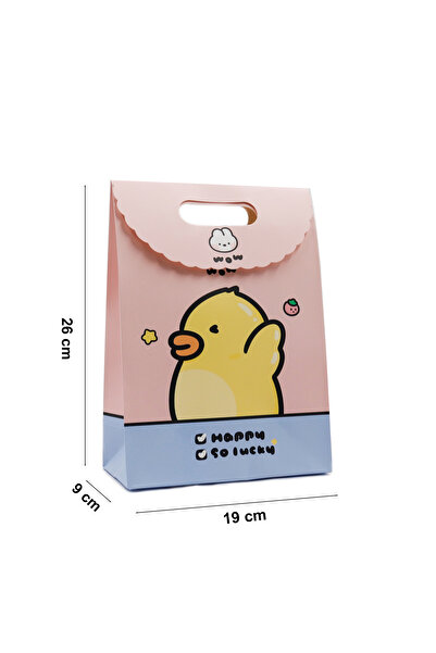 repro design 19x26 Sevimli Zarf Model Karton Hediye Çantası Cırtlı – Doğum Günü Parti Çantası 1 Adet Model:7