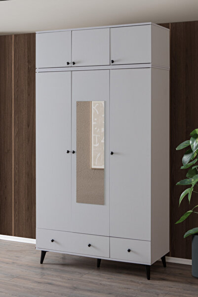 Setay Gardırop, Bianca 3 Kapaklı Aynalı Dolap ve Yüklük