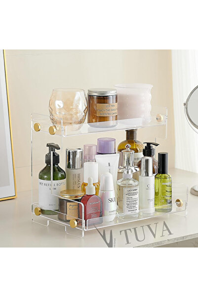 TUVA REKLAM Tuva - Transparent Plexiglass Modern Elite Design Makeup Jewelry Accessory Perfume Organizer Organizer Premium