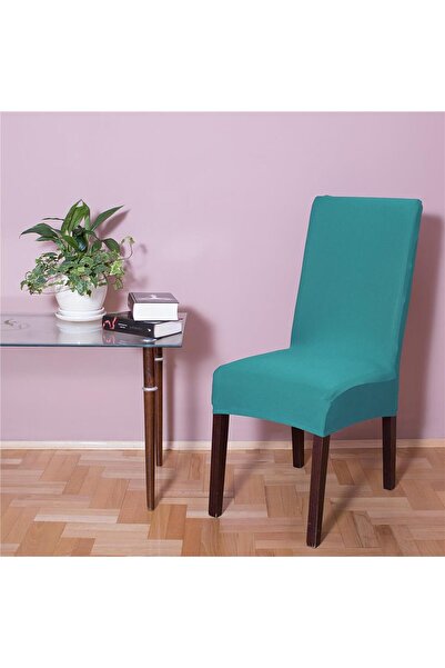 SERSIMO Set de 4 huse universale pentru scaune, dimensiune universală, poliester și spandex, 45 cm x 60 cm, albastru marin