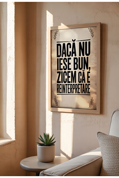 21mxm Tablou cu citat amuzant despre bucătărie – Artă murală cu umor culinar românesc, poster de gătit pentru o casă confortabilă