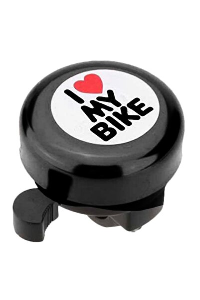 Rao Sonerie mecanică pentru bicicletă „I Love My Bike”, aluminiu, negru