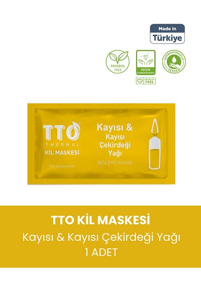 TTO Thermal Clay Mask Apricot & Apricot Kernel Oil 1 Piece