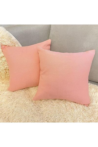 Miklettie Set of 2 pillowcases, cotton, pink, 45 x 45 cm