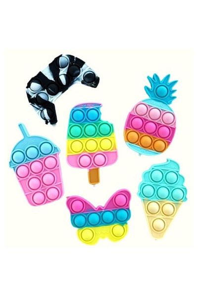 Flo Silicone Anti-Stress Toy, Pop It Now and Flip It, Stickers, Mixed Model