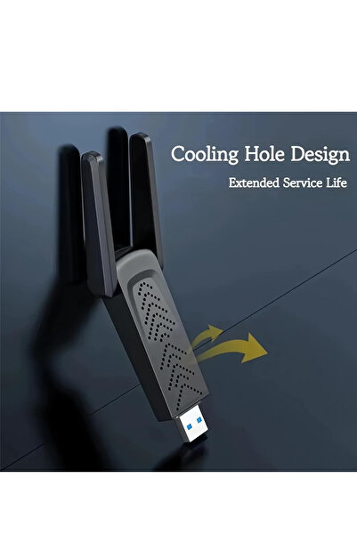 MAXGO 3125 Usb Wifi Adaptörü Kablosuz Wifi Internet Alıcı Ağ Kartı 1300 Mbps Usb 3.0 Çift Bant 2.4gh