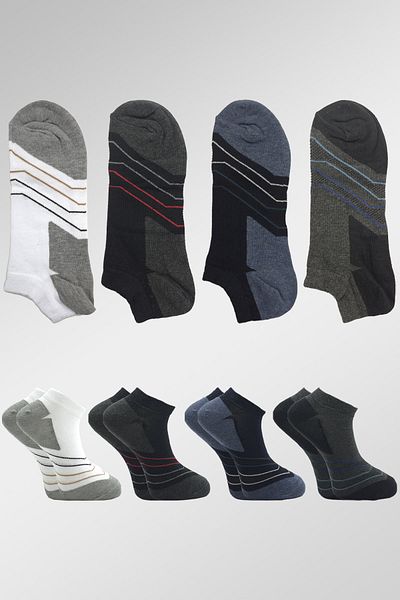 KARDEŞLER ÇORAP Men's Cotton Booties 4 Pack