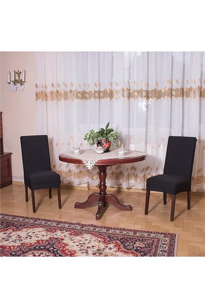 SERSIMO Husa universala pentru scaun, marime universala, poliester si spandex, 45 x 60 cm, negru