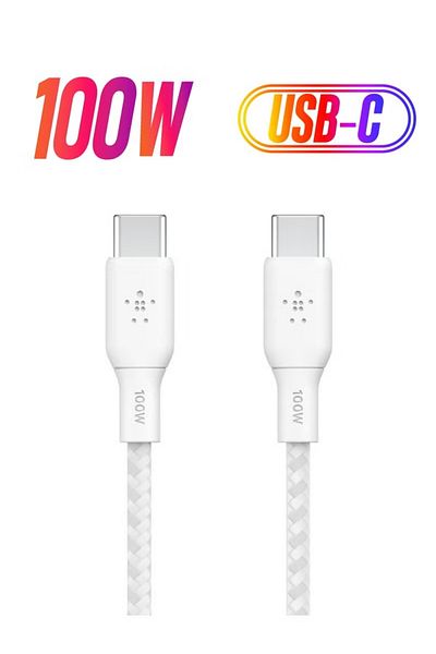 Belkin USB-C to USB-C 100W Power Delivery Charging Cable – USB-IF Certified (USB 2.0)