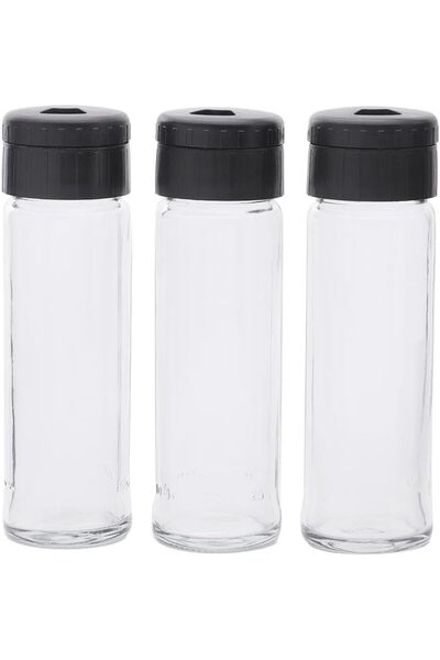 AC BOX 6-Piece Lina Salt Shaker Pepper Shaker Adjustable Glass Salt Shaker with Lid White Ac Box 861931