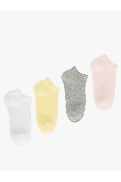 Koton Set de 4 șosete din bumbac multicolore